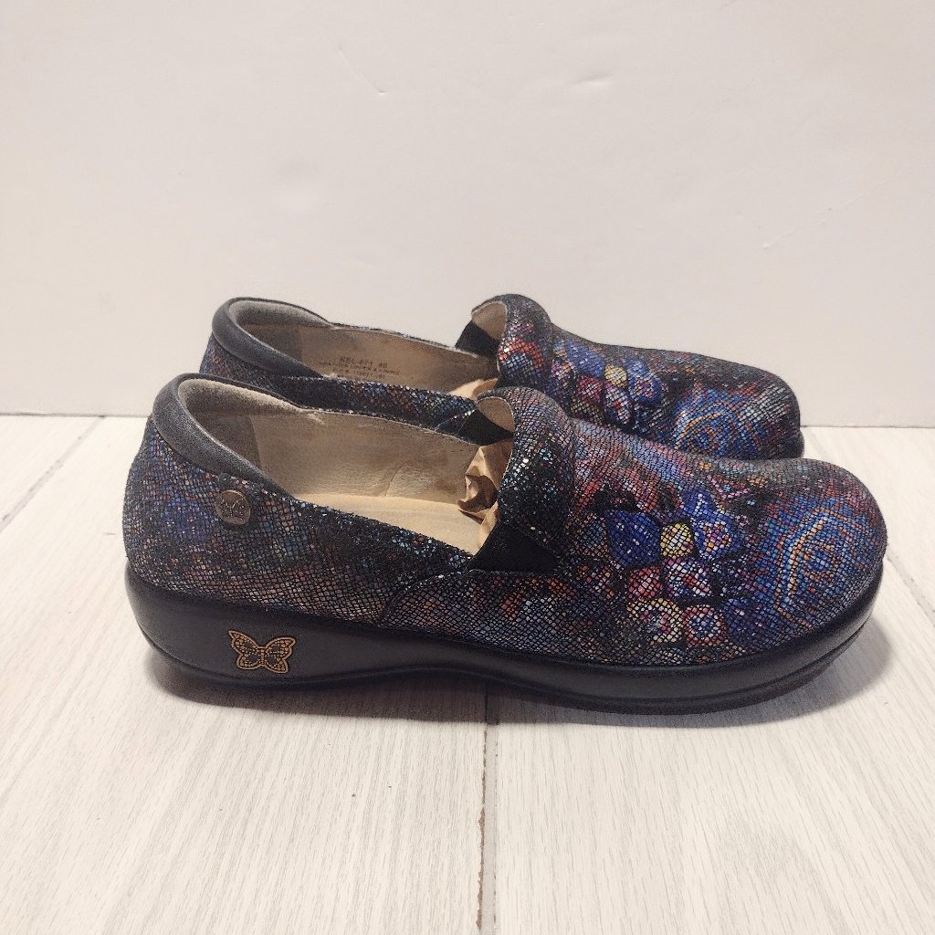 Alegria Keli Pro Beauty Blur Leather Slip On Shoes Kel-671 Womens Size 40 Usa 9.